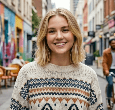 Rae, a jewelry brand creative director, representing a Marklo user persona