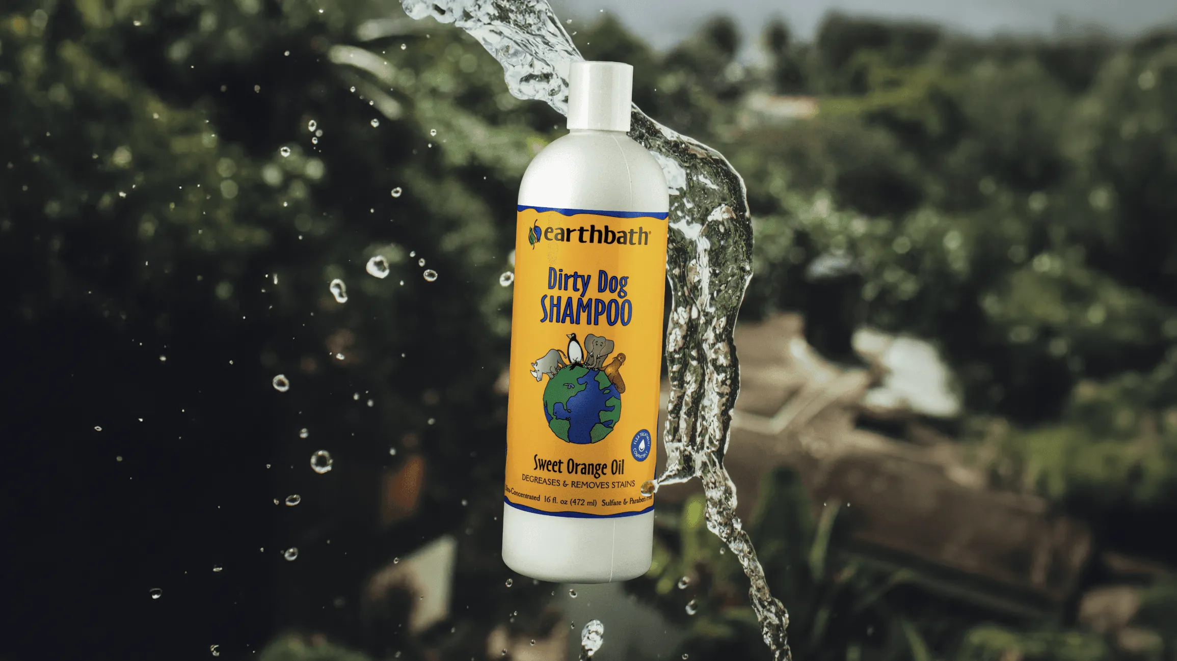 Earthbath pet care brand identity hero