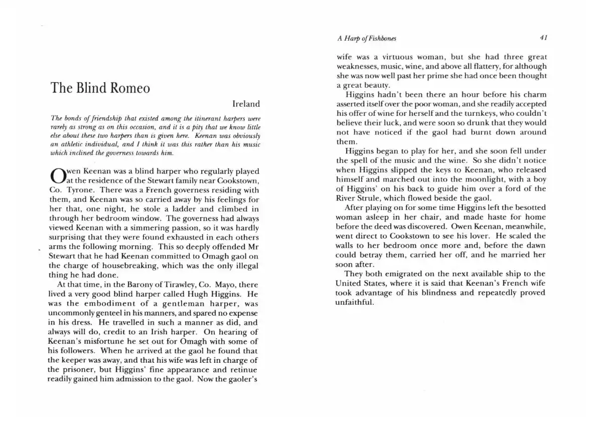 A Harp of Fishbones Inner Page