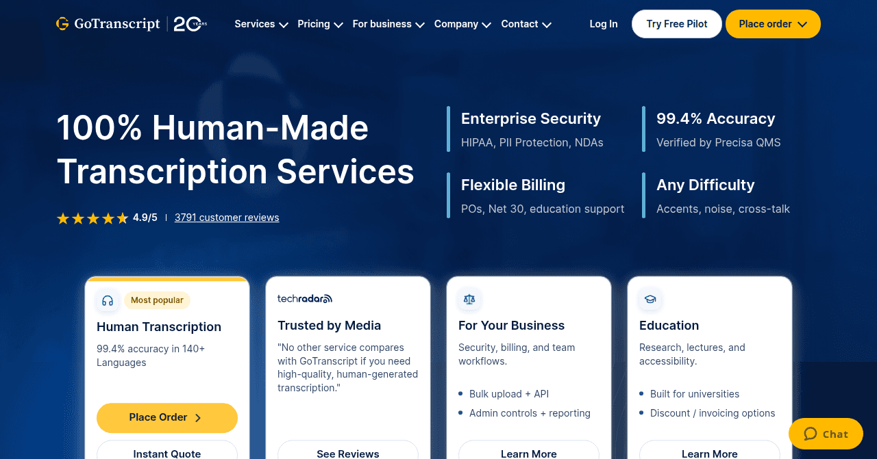 gotranscriipt's home page