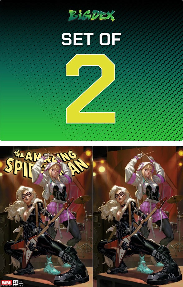 Amazing Spider-Man #25 EJIKURE Big Dex Comics Exclusive Trade Dress and Virgin Variant Set featuring Spider-Man cover art by Ejikure