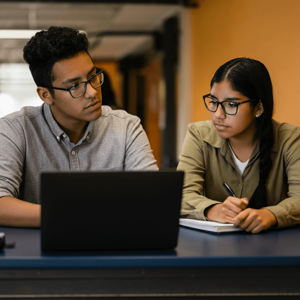 College consultants helping a compnay do digital transition and mainly hispanic students