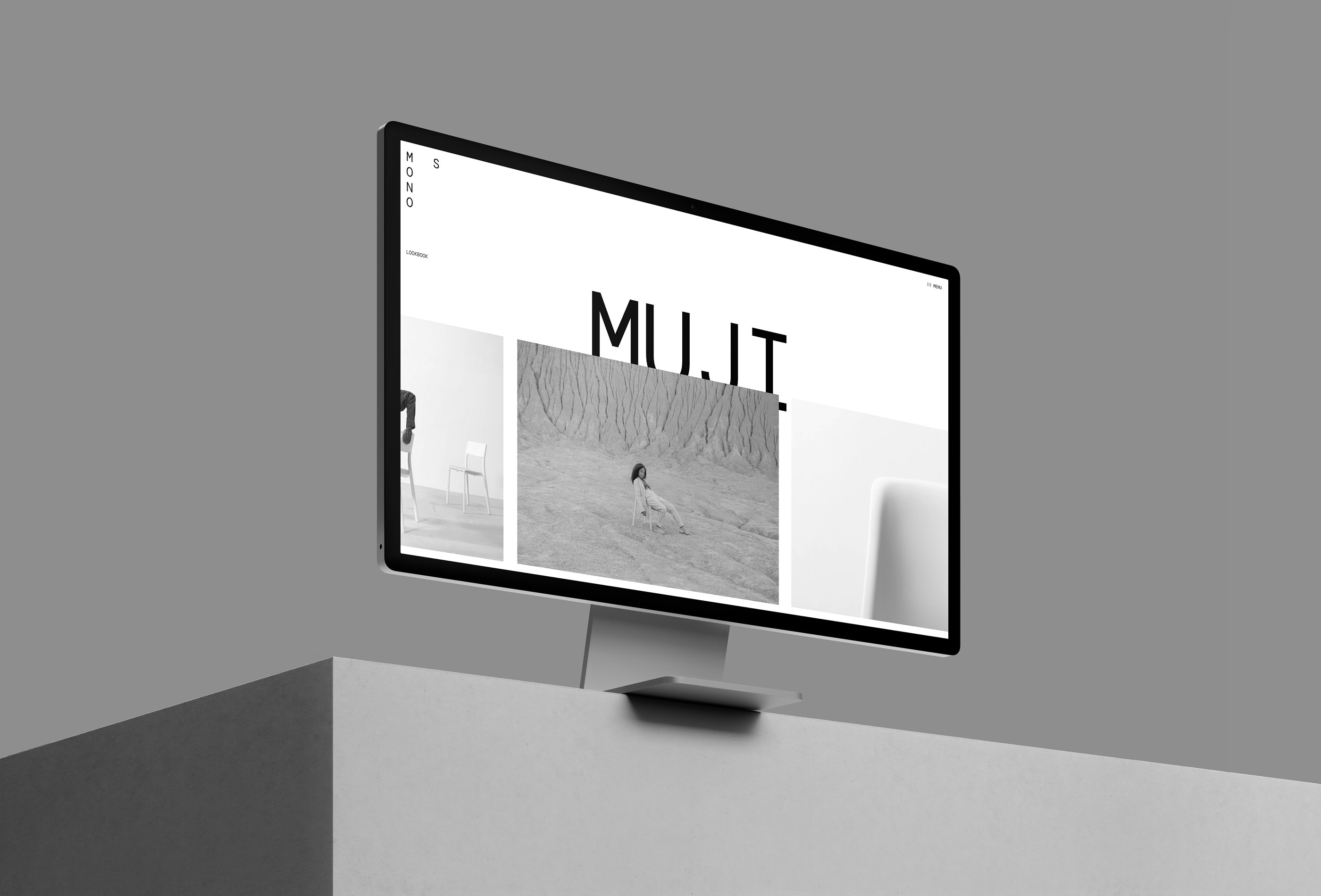 Swiss Mono: Mockup of Desktop View