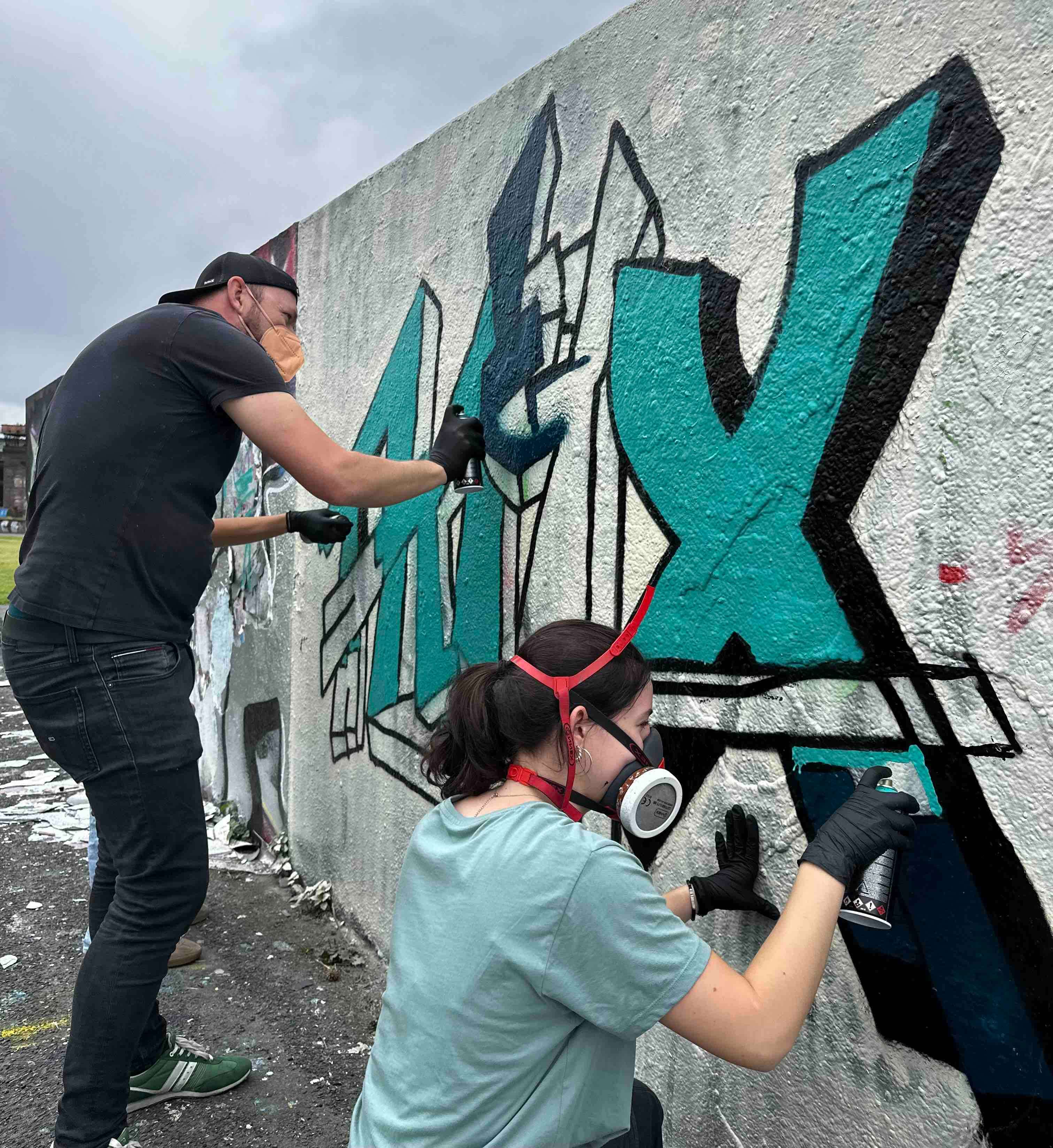 Graffiti-Workshop an Hall of Fame