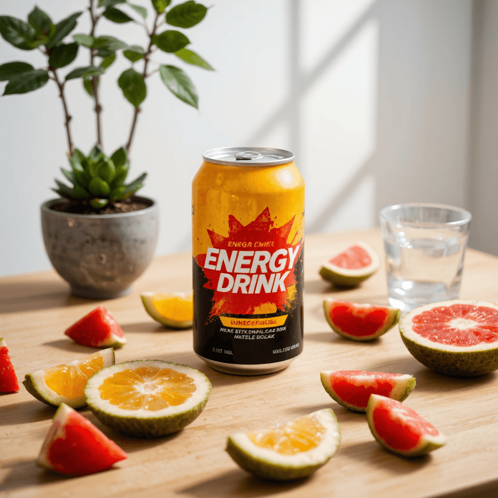 product photography of energy drink can