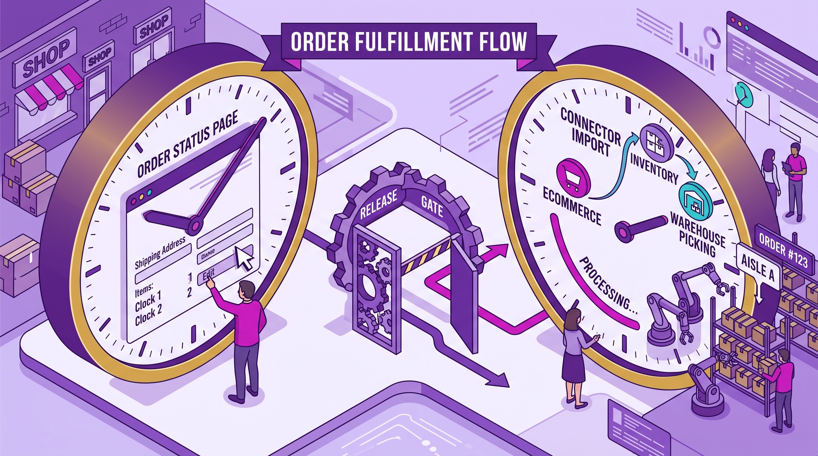 Two clocks: customer edit vs warehouse ingest