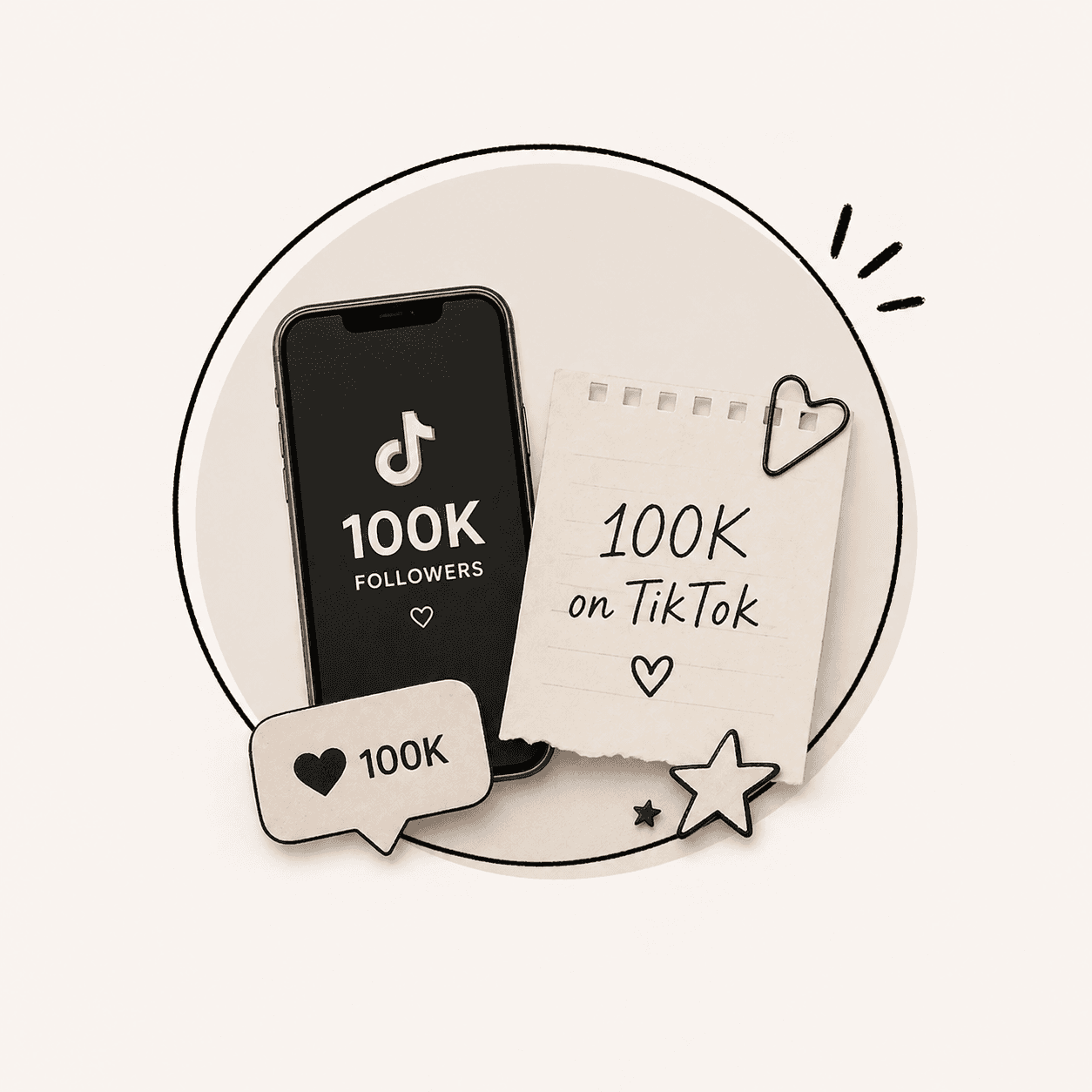 100k on tiktok