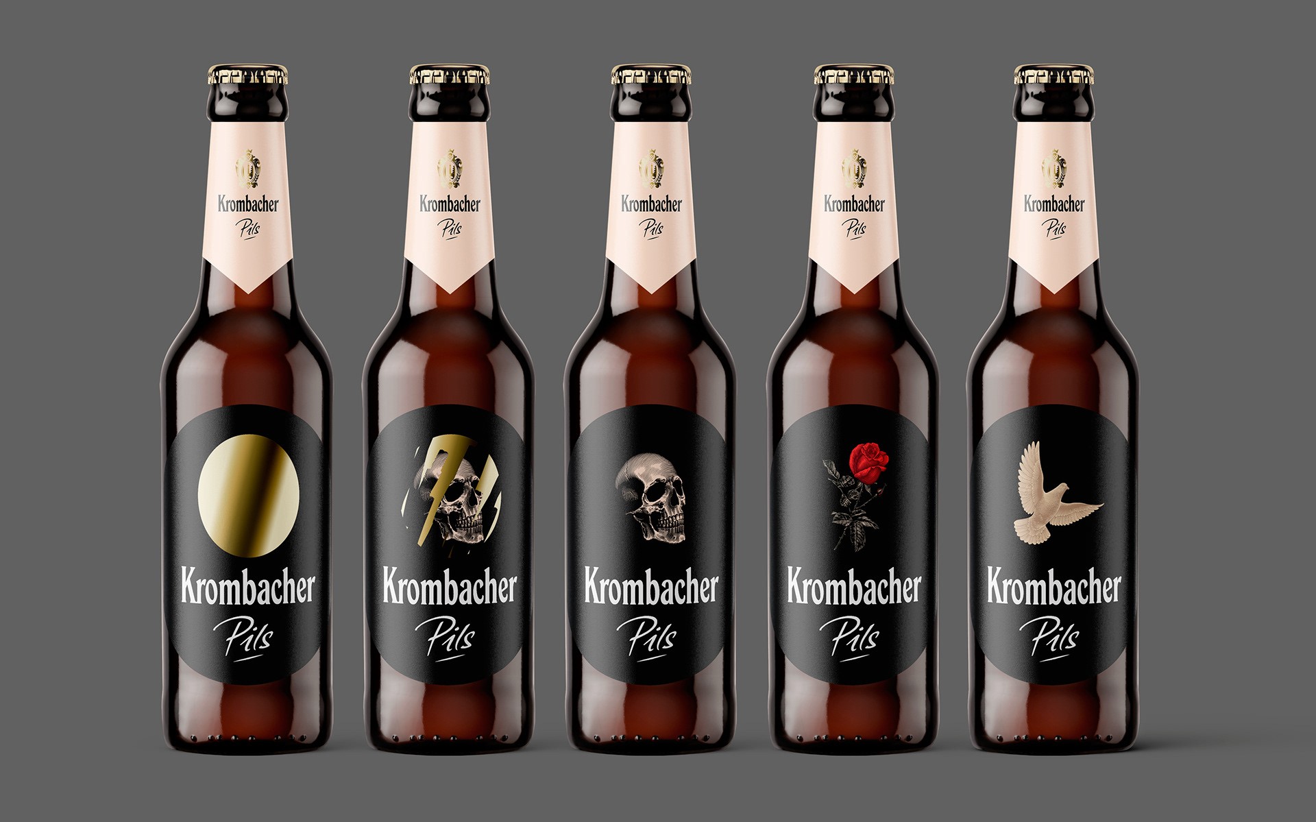 Labeldesign für die Krombacher Nightlife Edition – reduziert, laut und bewusst anders gedacht.