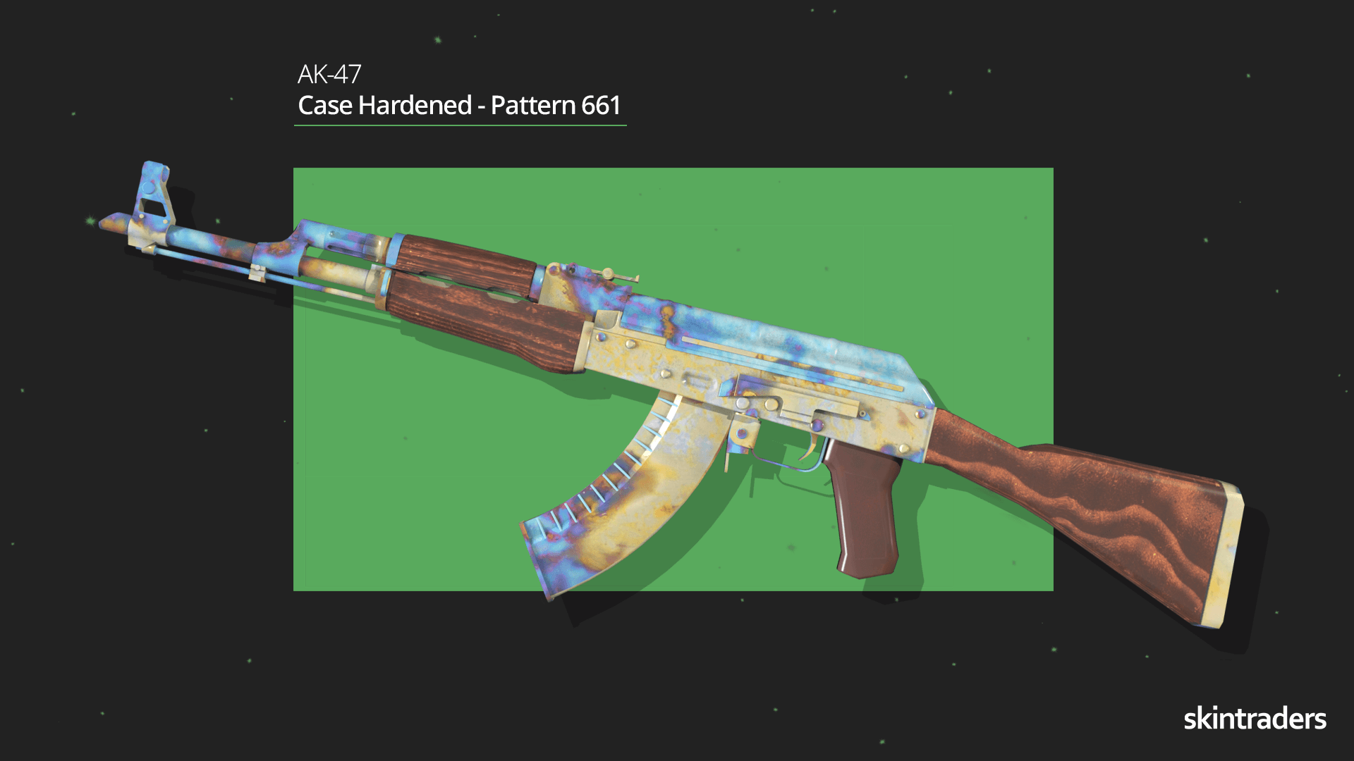 AK-47 Case hardened Skin Pattern 661 Showcase