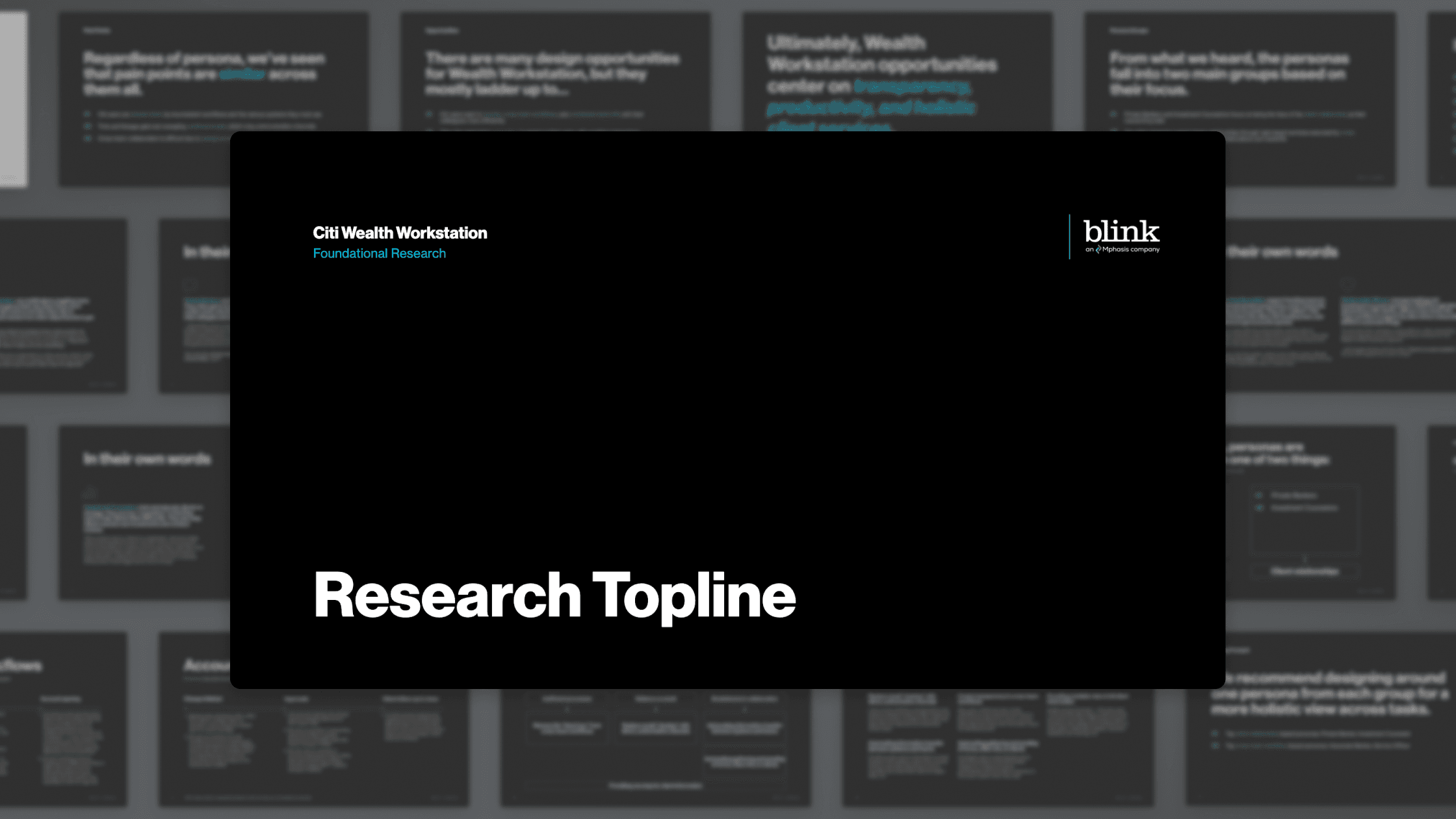 Mosaic of a research report