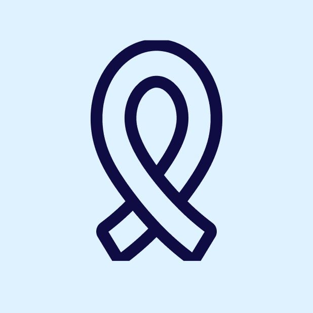 Símbolo de lazo solidario que representa la donación a causas de salud de San Vicente Fundación