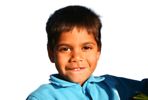 Aboriginal kid smiling in Australia