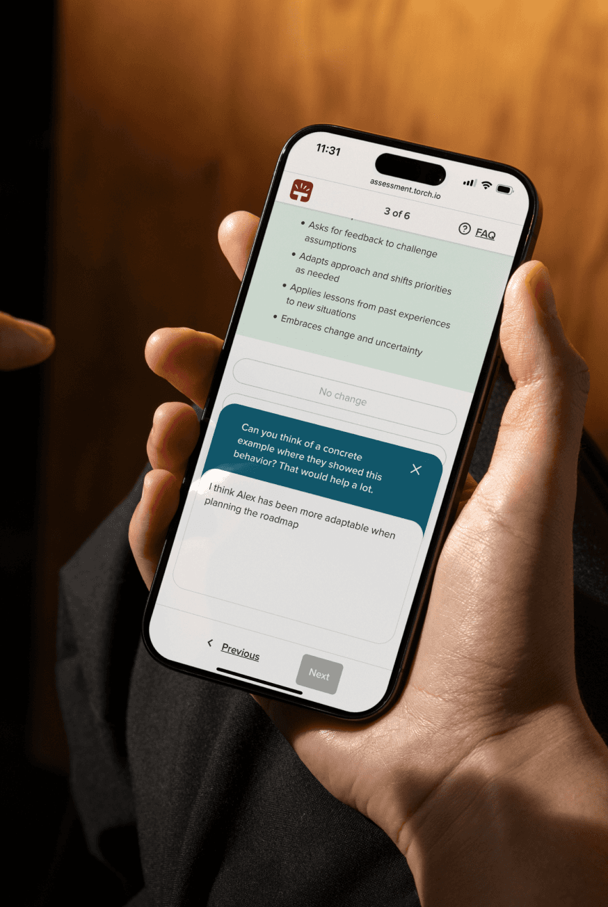 Mobile feedback survey