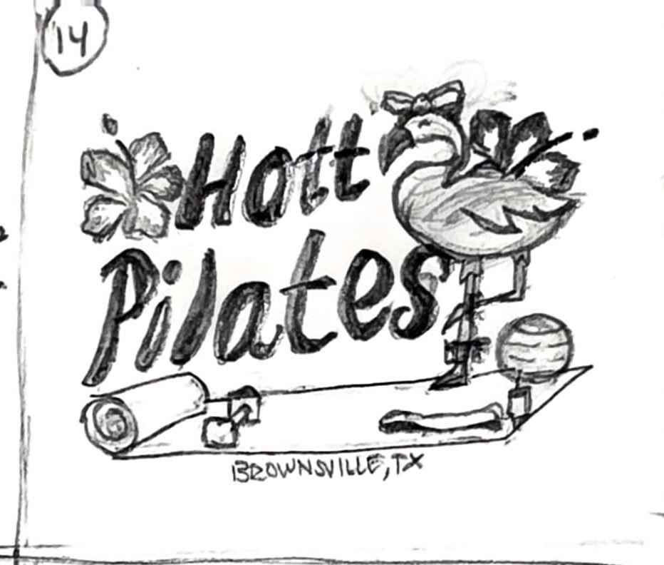 HOTT Pilates summer sticker - initial concept sketches