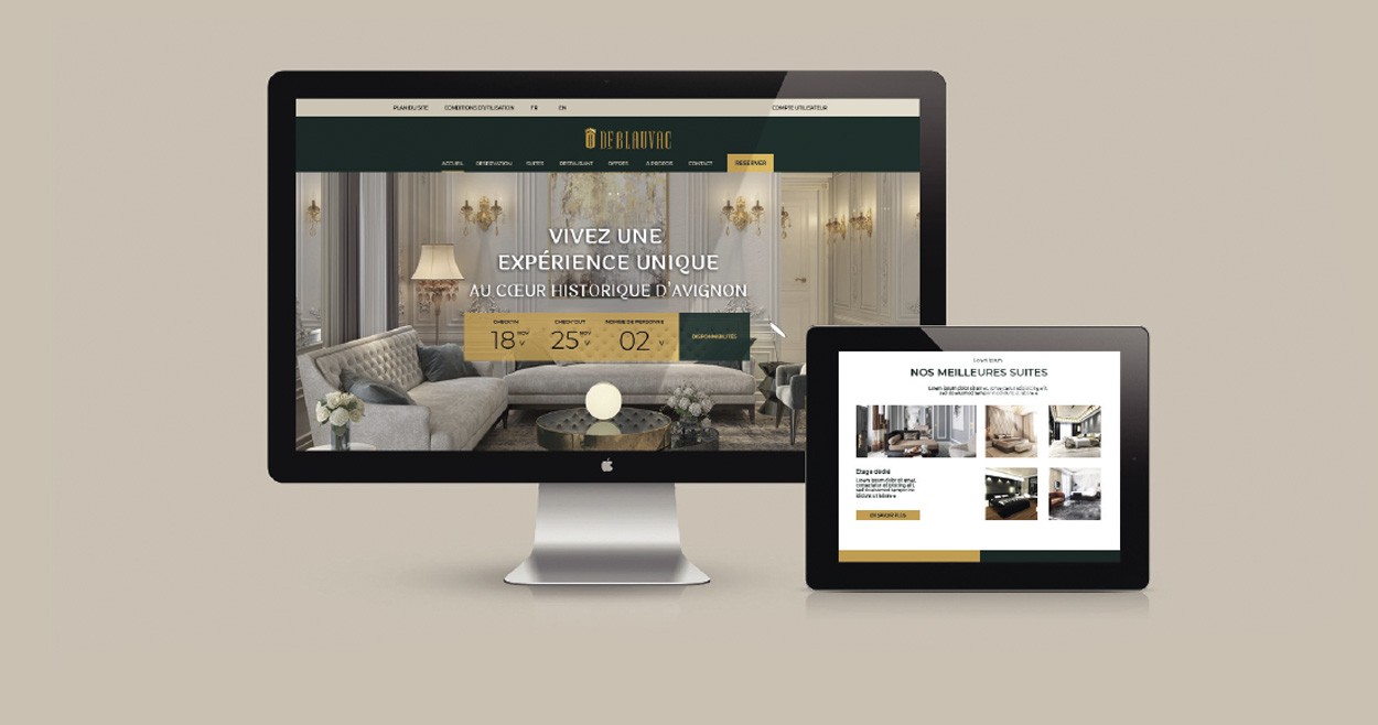 De Blauvac site web maquette