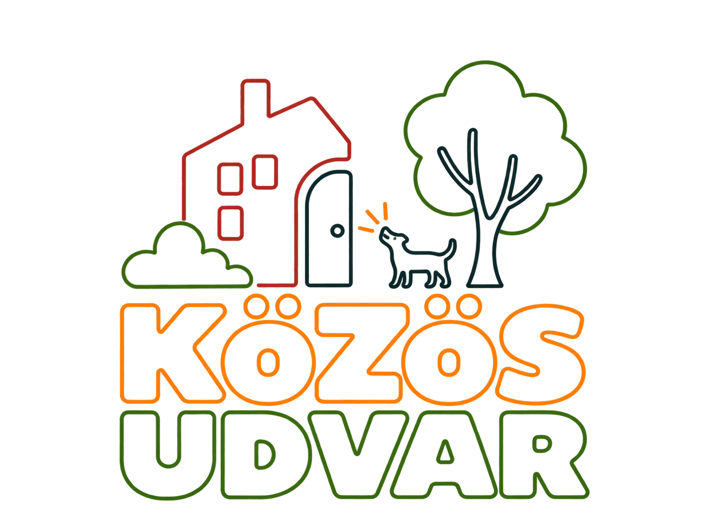 KÖZÖS UDVAR körvonalas logó