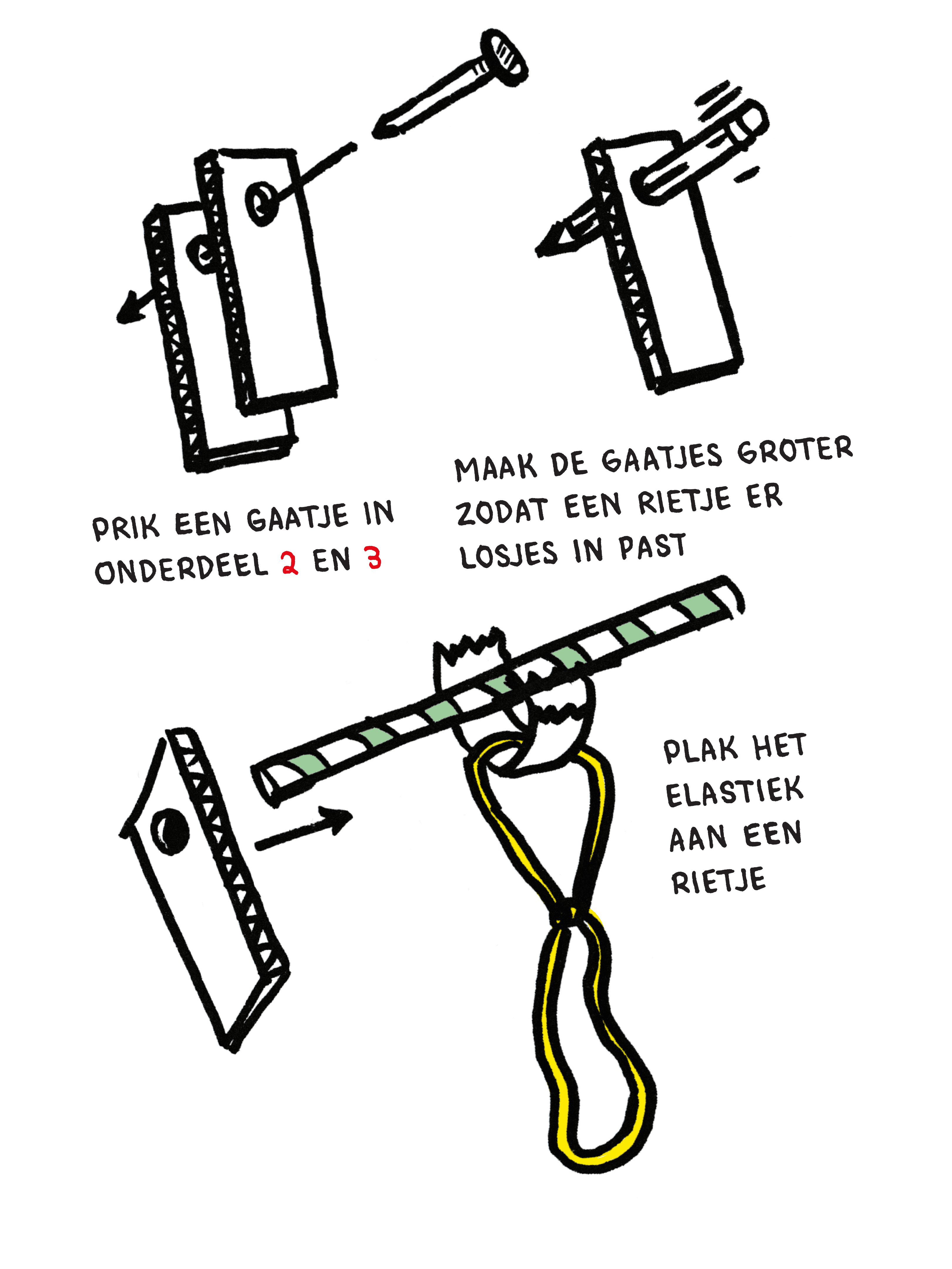 Gebruik stevig karton voor je marionet