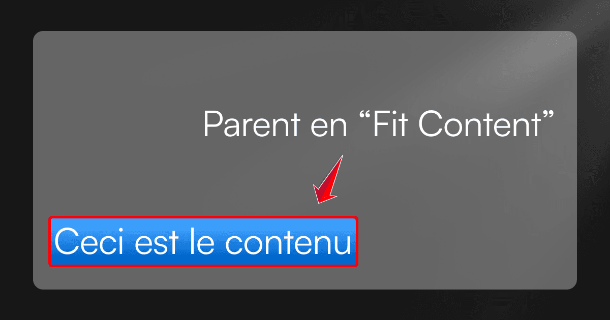 Exemple de Fit content sur Framer où la taille de l’élément s’adapte exactement au contenu