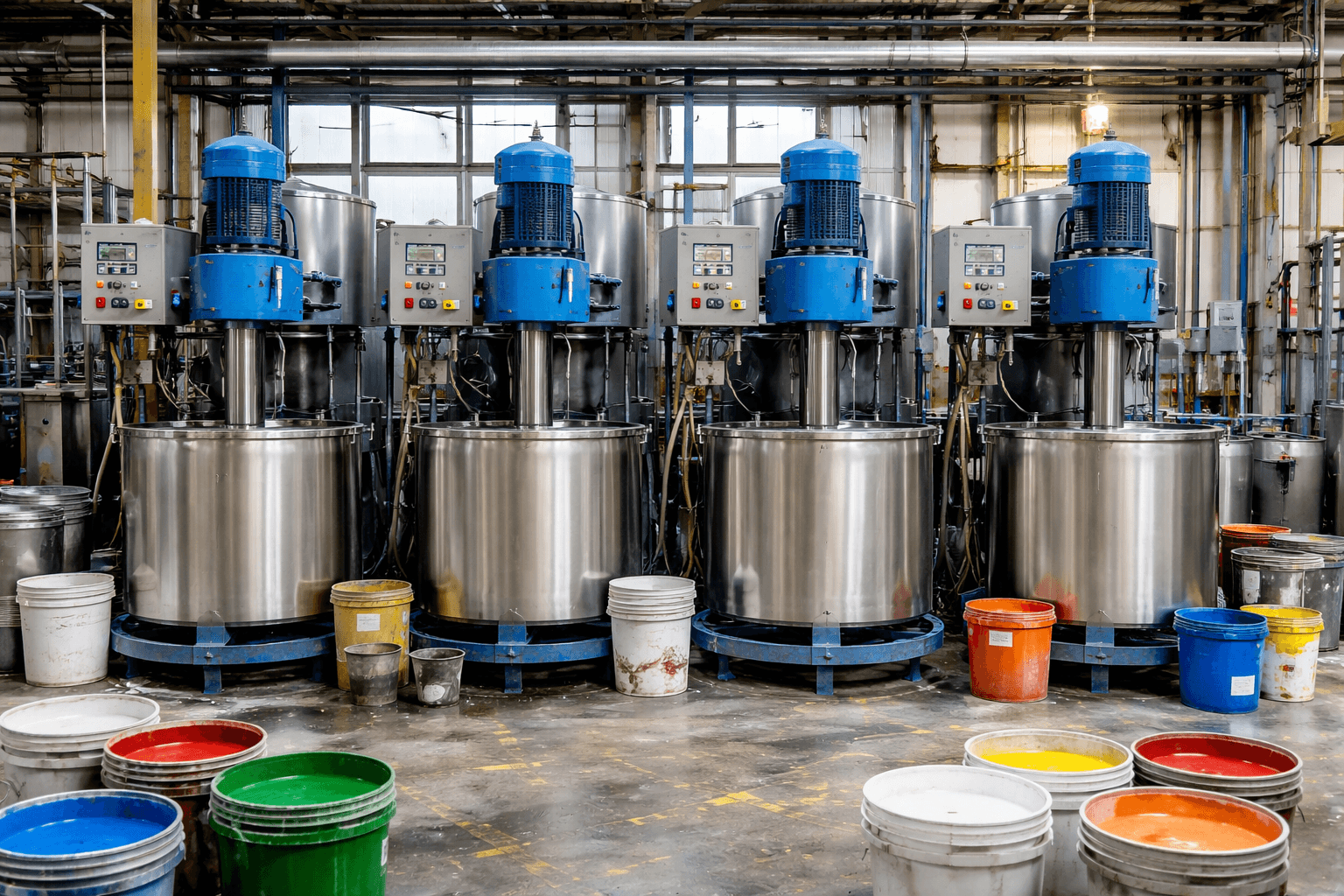 red green and blue round plastic containers