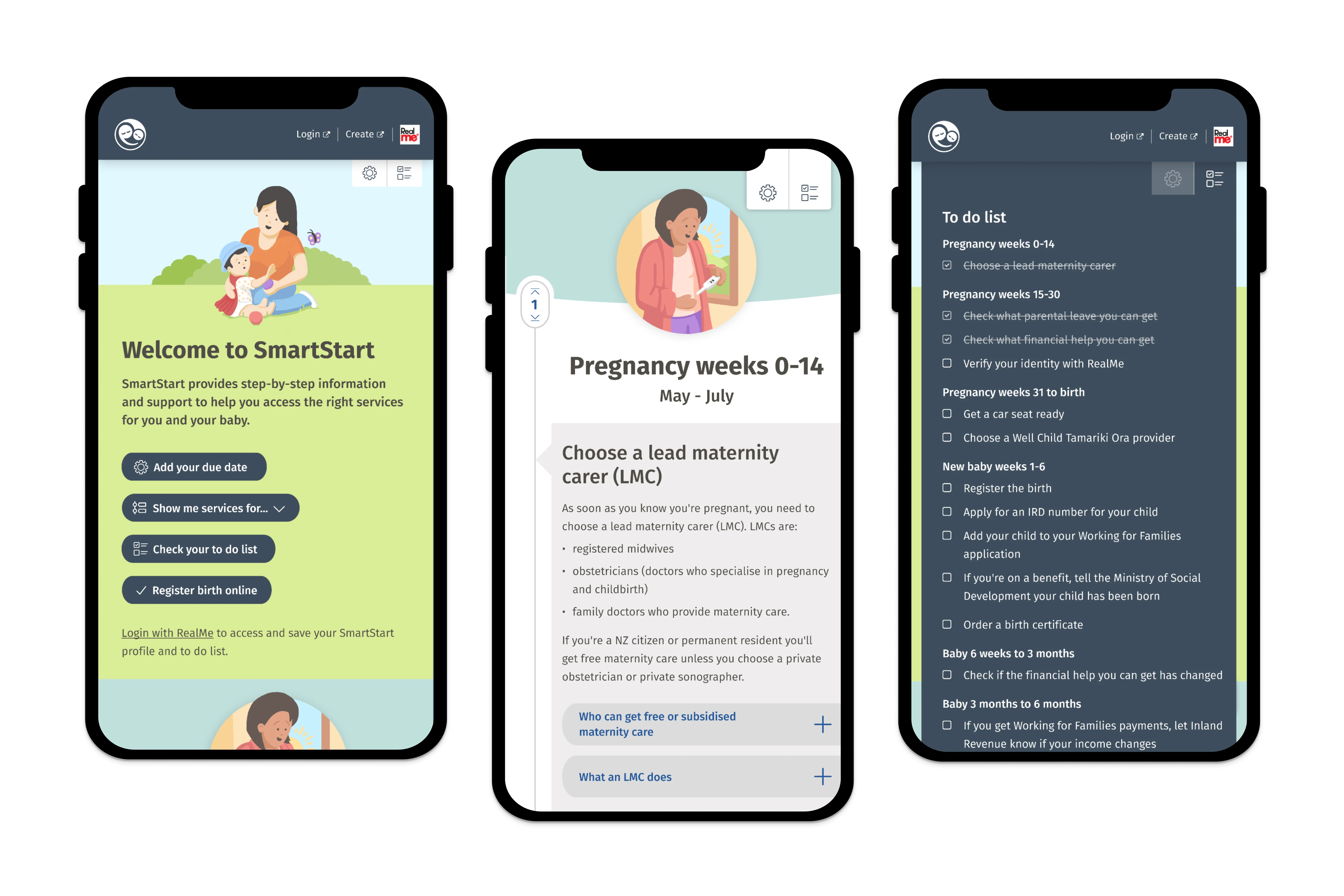 Smartstart website shown on an iphone