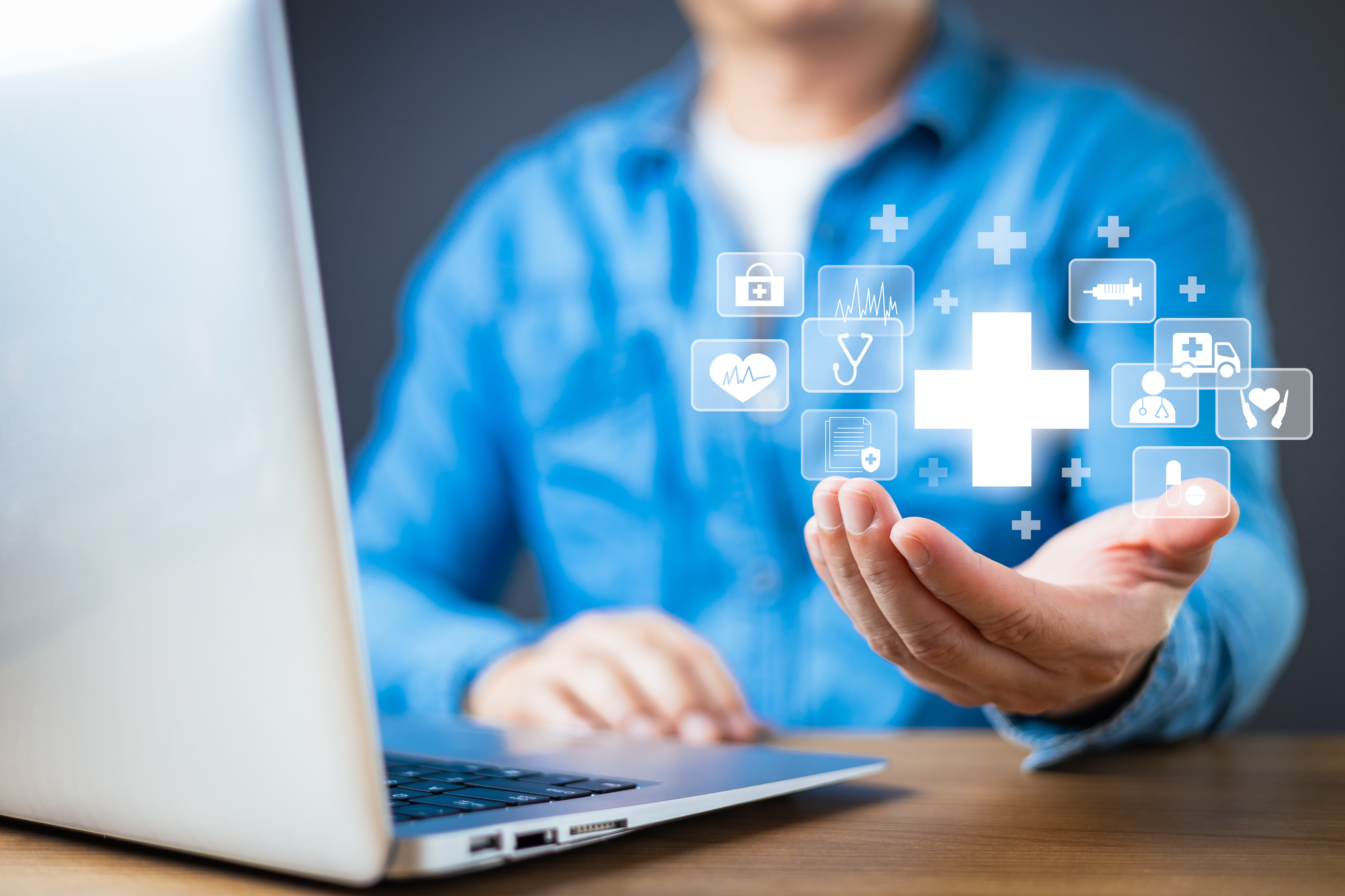 Photo of young, caucasian lady clutching her throat