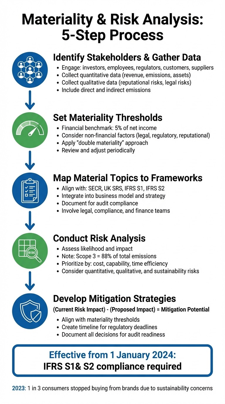 5-Step Materiality and Risk Analysis Process for Sustainability Reporting