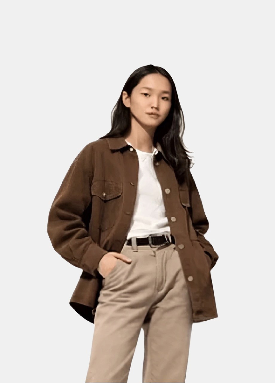 A woman person standing on white background