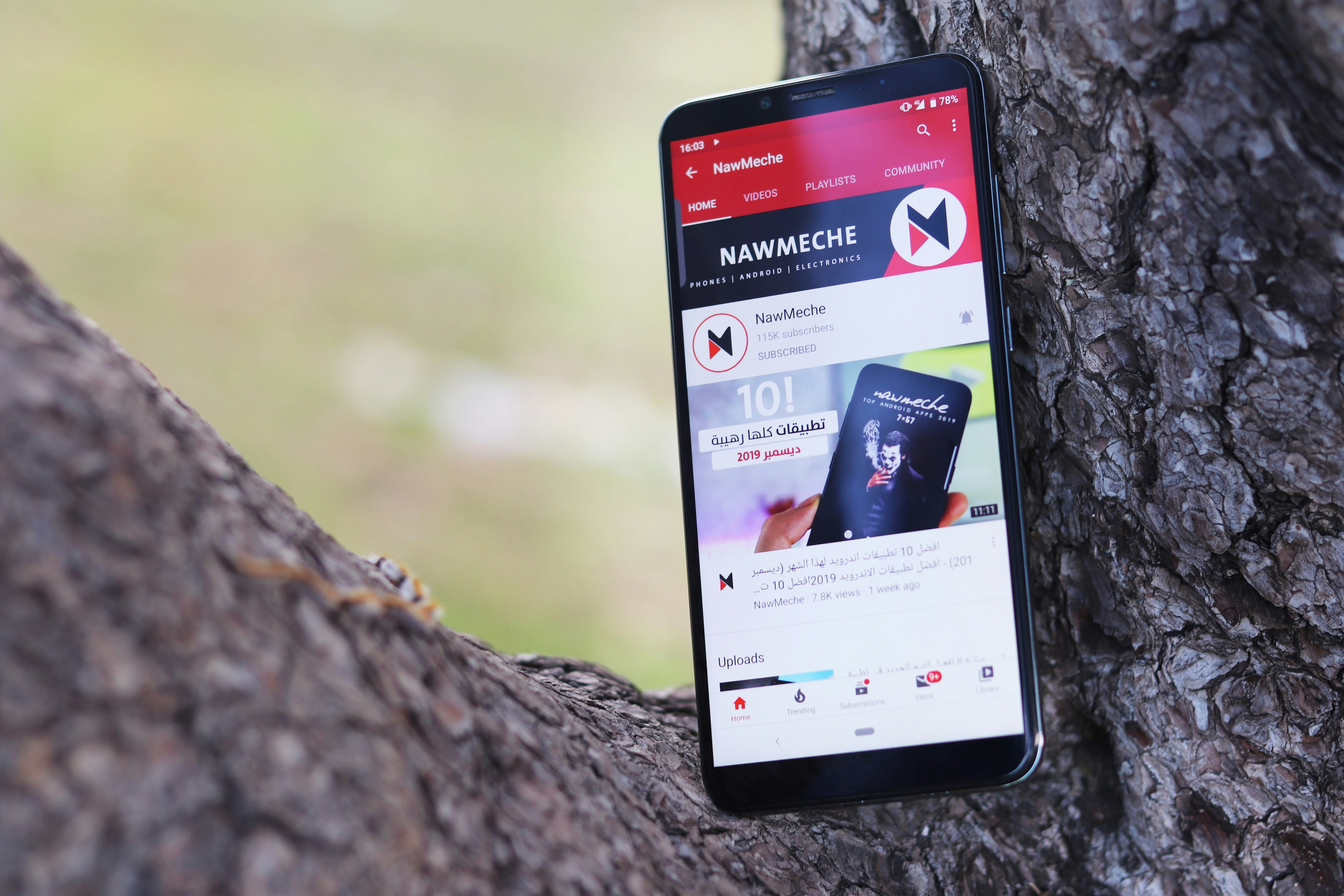 youtube opened on a mobile placed on tree branch - how to get more views on youtube Shorts