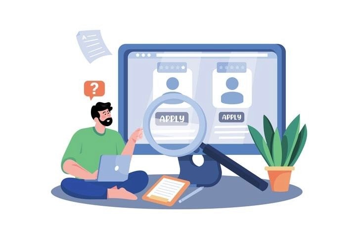 Visual representation of the automatic job application process.