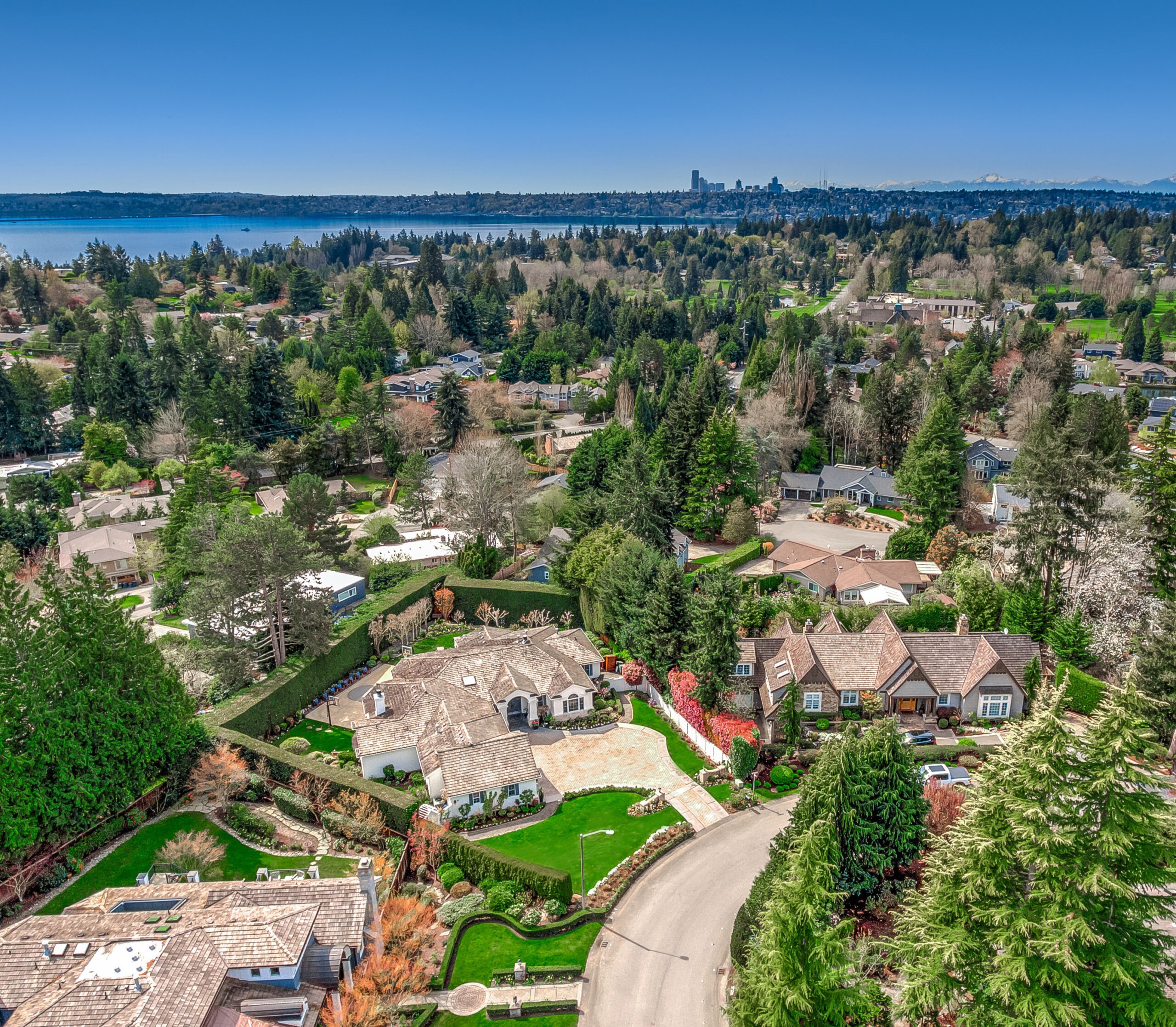 Aerial image of Clyde Hill Bellevue