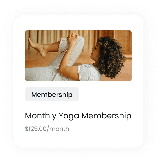 Woman teaching online yoga membership