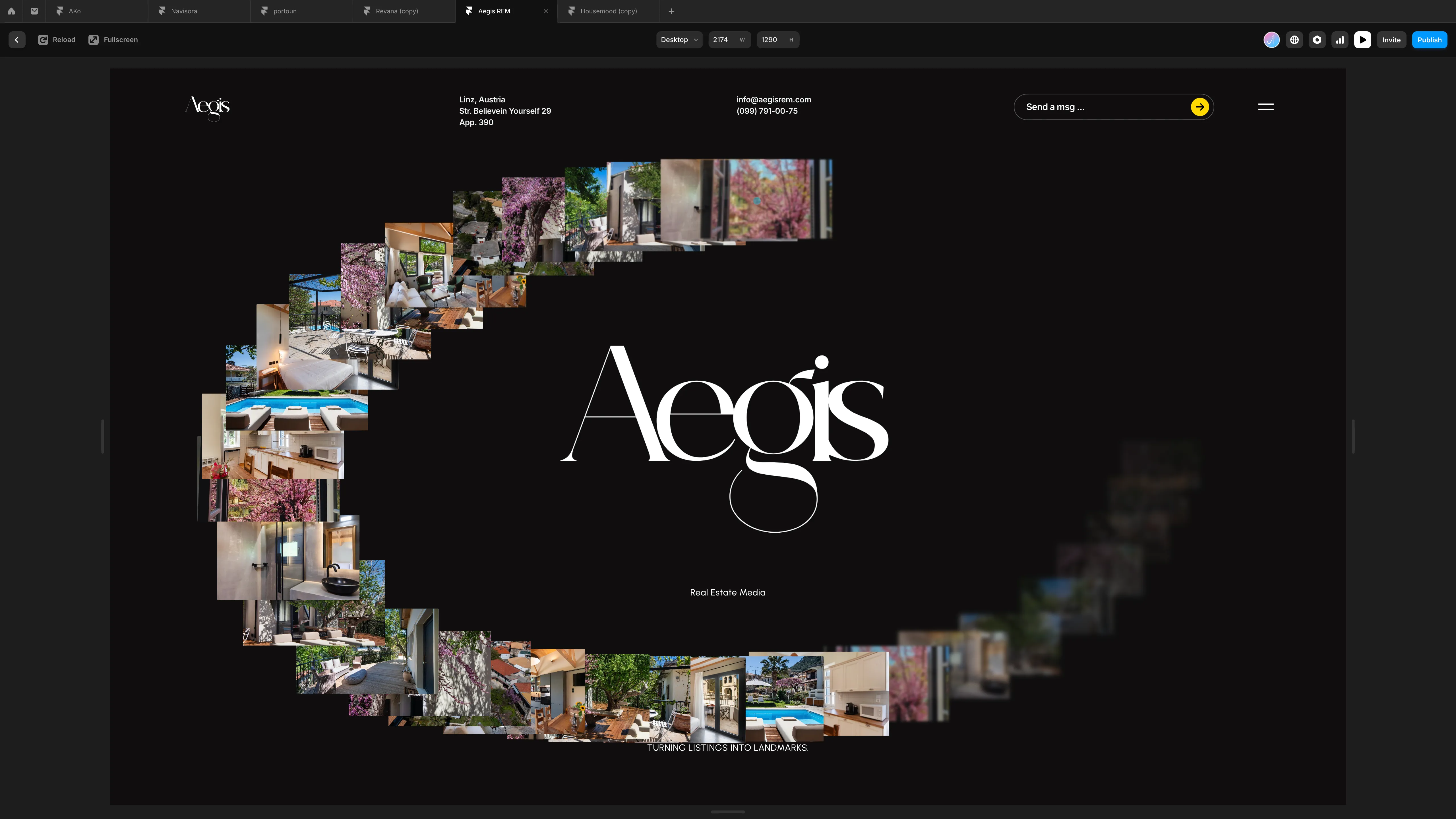 home page effect showcase
