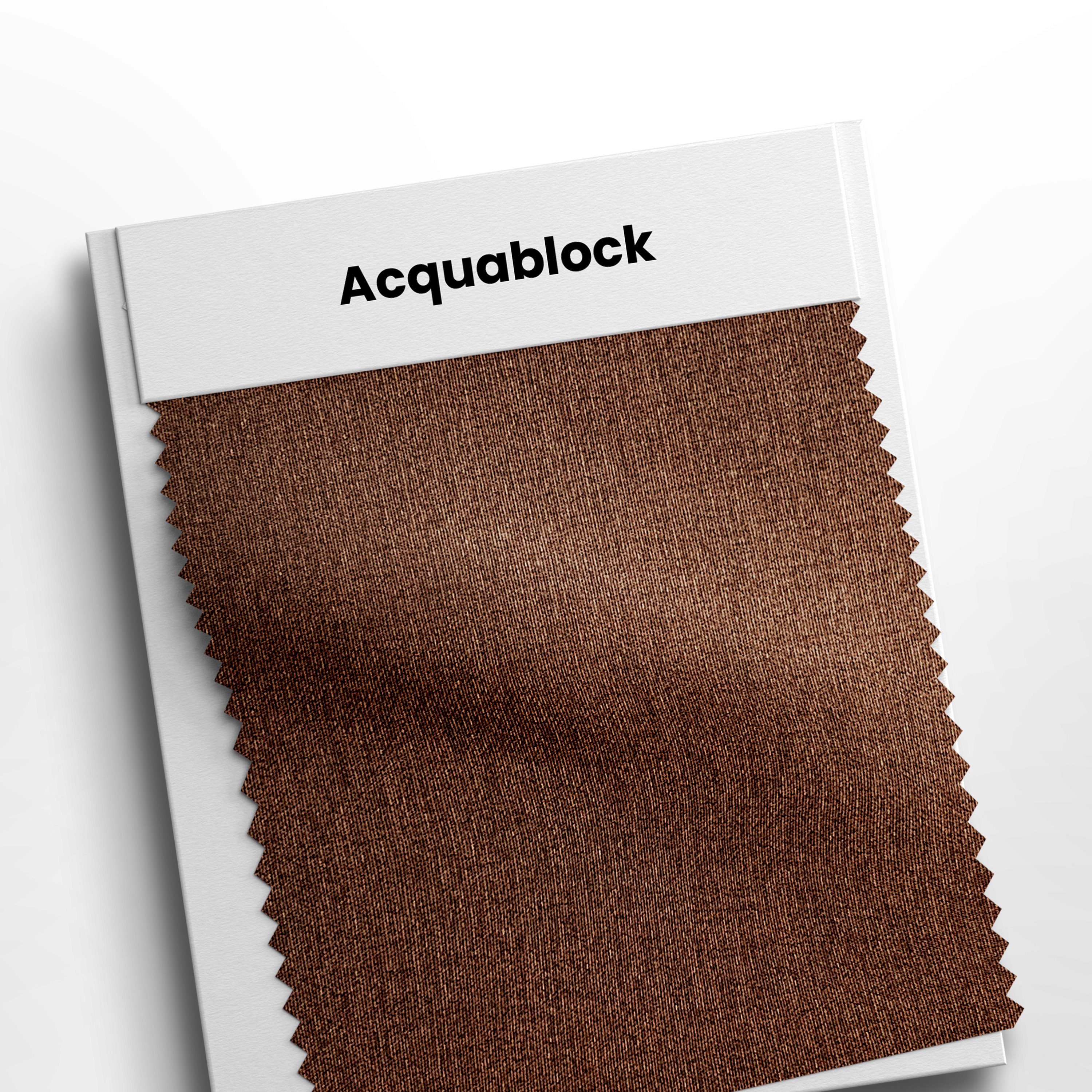 mostruário com tecido acquablock marrom