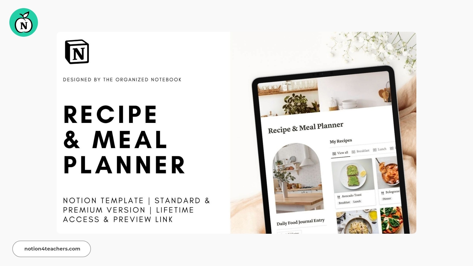 Recipe & Meal Planner Notion Template