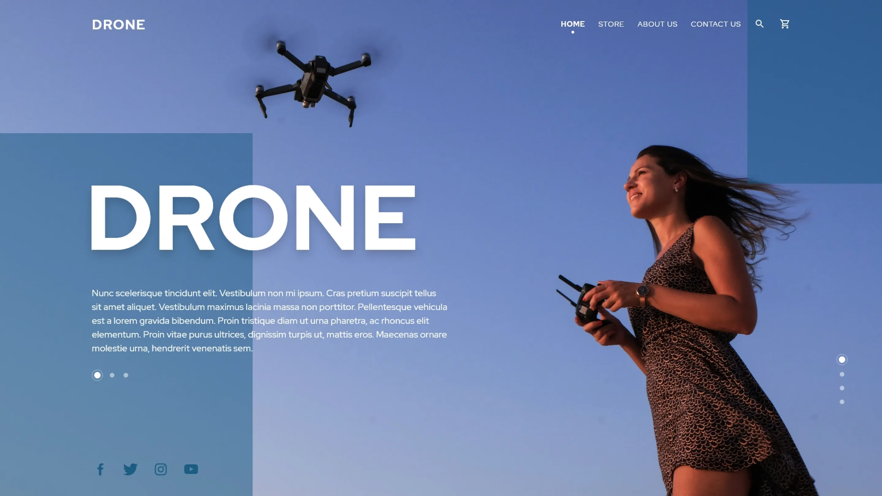 Drone Landing Page Concept