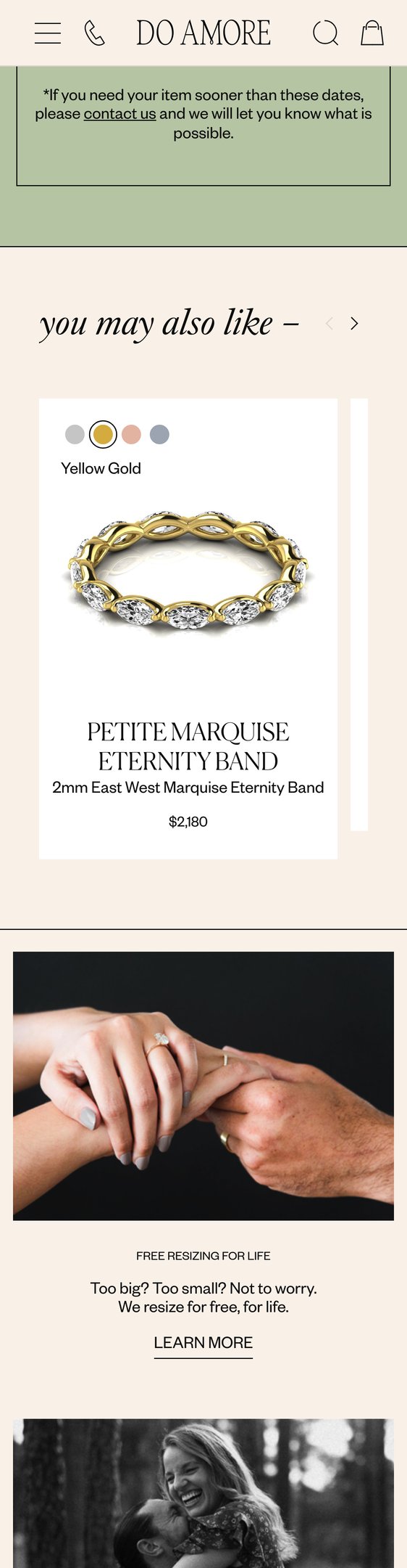 Jewelry product options include: necklace for Toi et Moi Necklace from Do Amore.