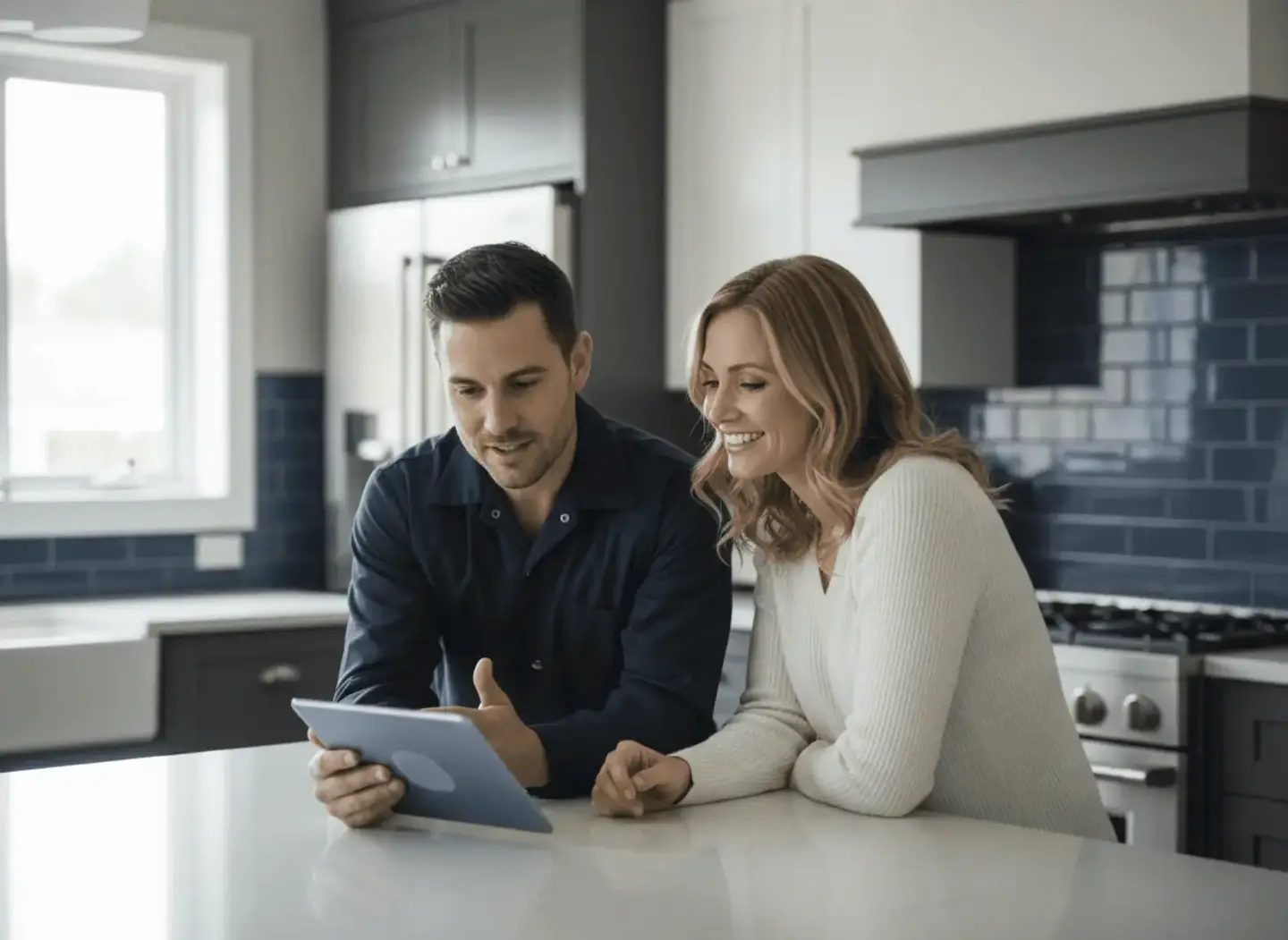 Homeowner reviewing flexible plumbing financing options