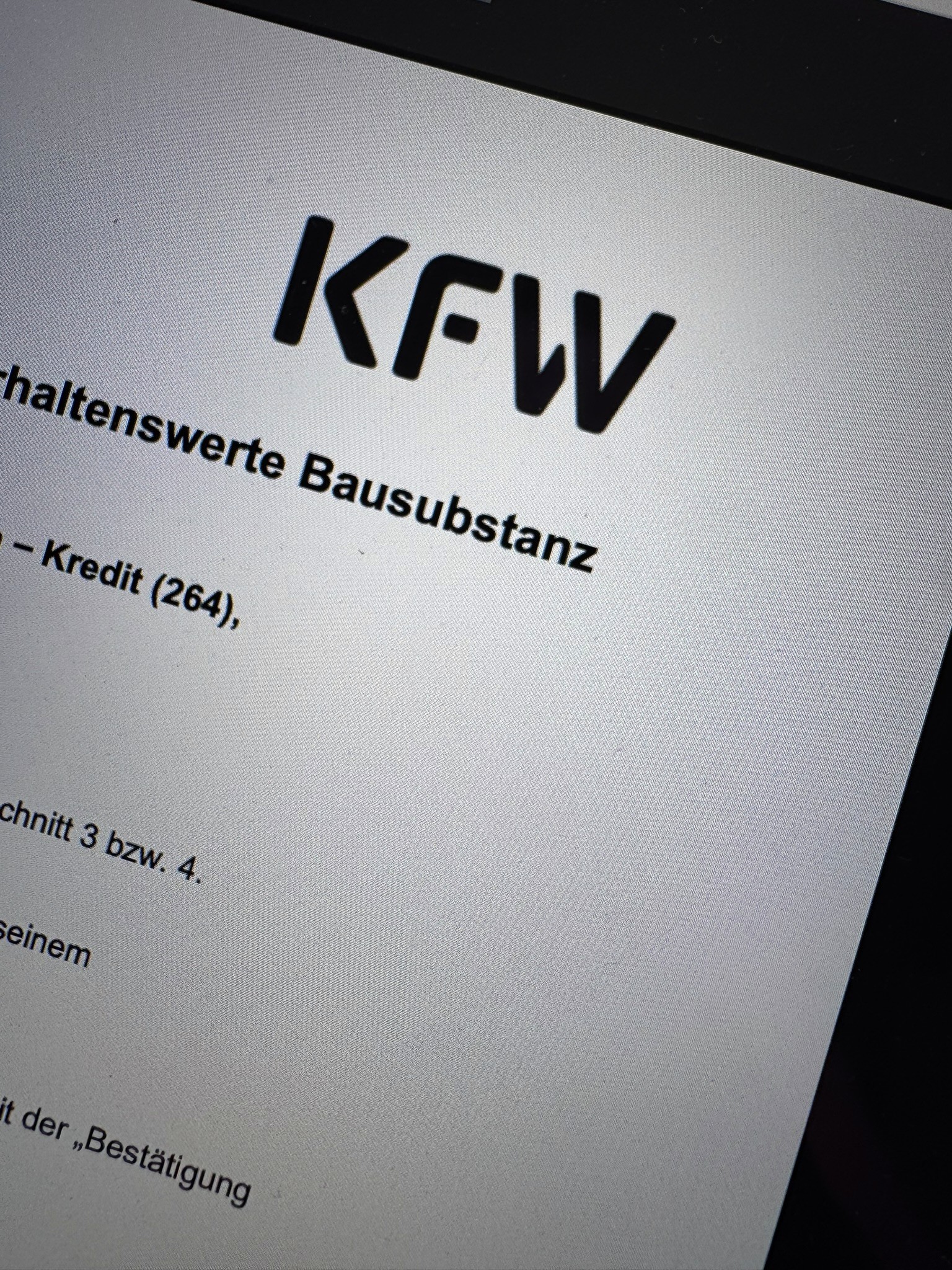 Foto Antrag KFW Förderung
