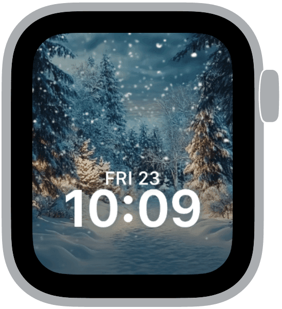 an apple watch face from the winter wonderland collection