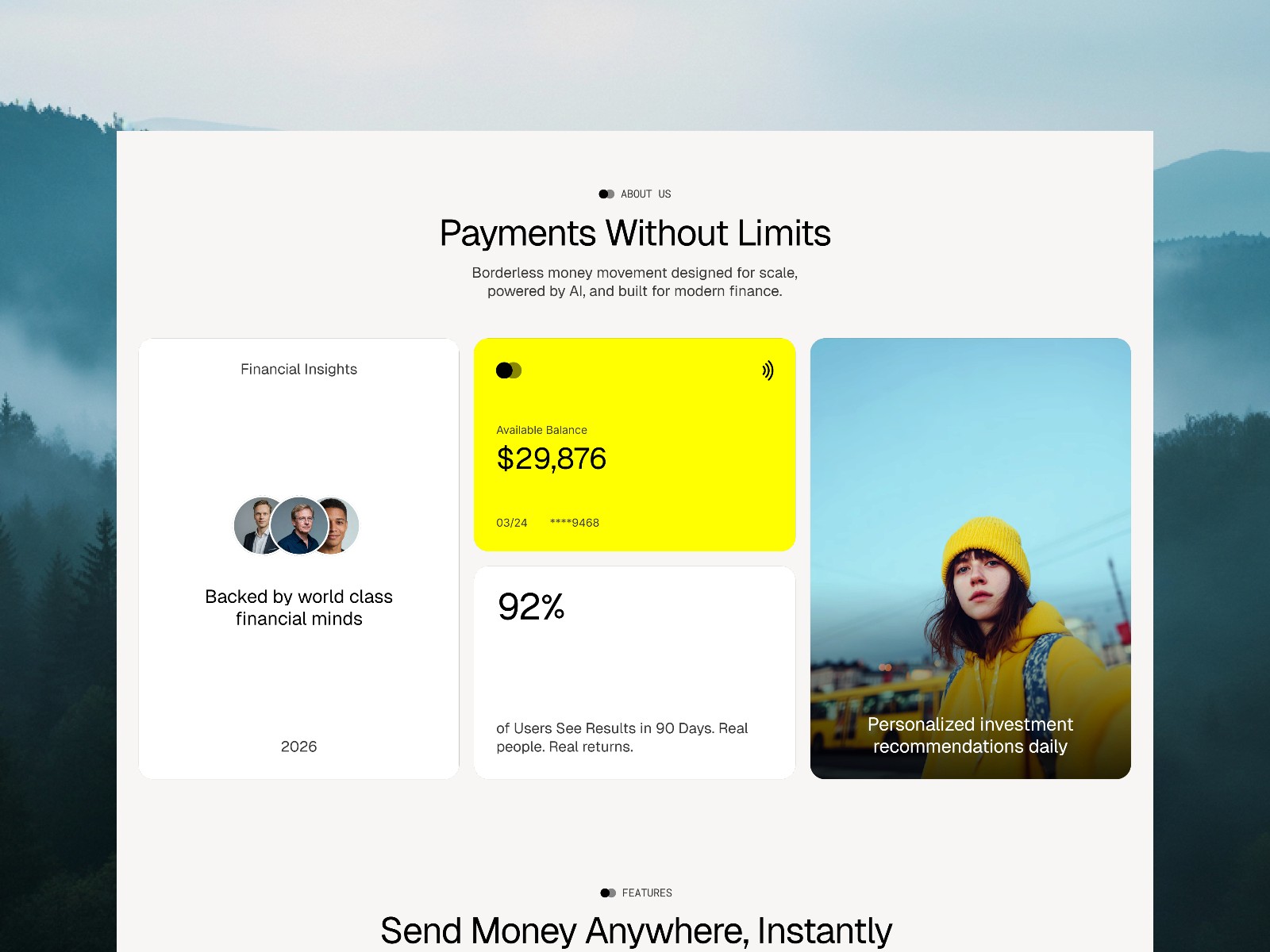Finara — 现代专业 AI 产品官网设计灵感