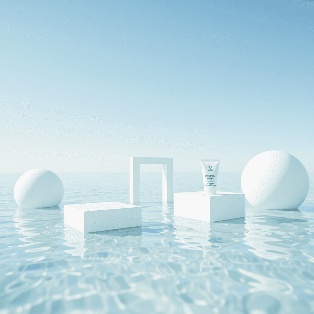 product photography of tube of mild sunscreen