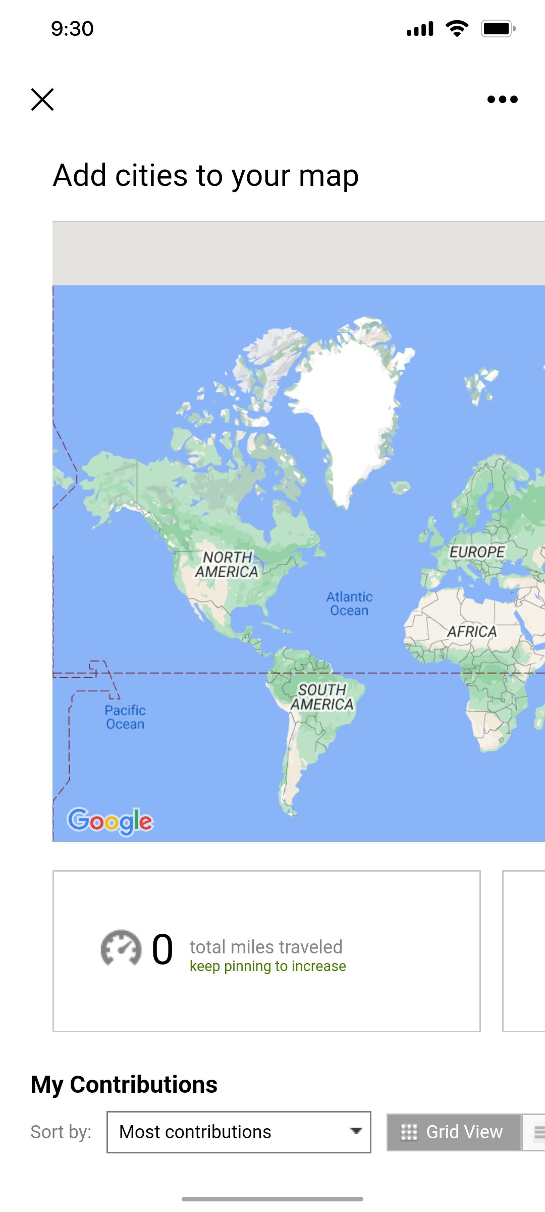 Tripadvisor  Add Cities Page Screen