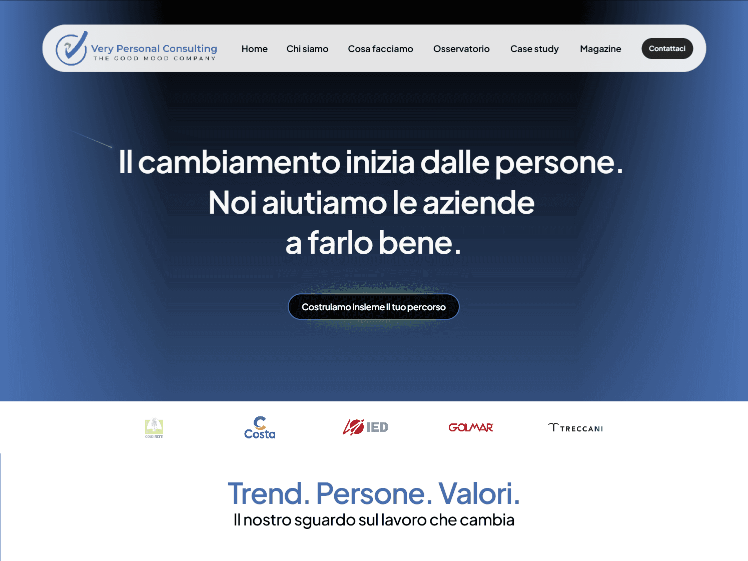 Hero section servizi consulting web design Potenza