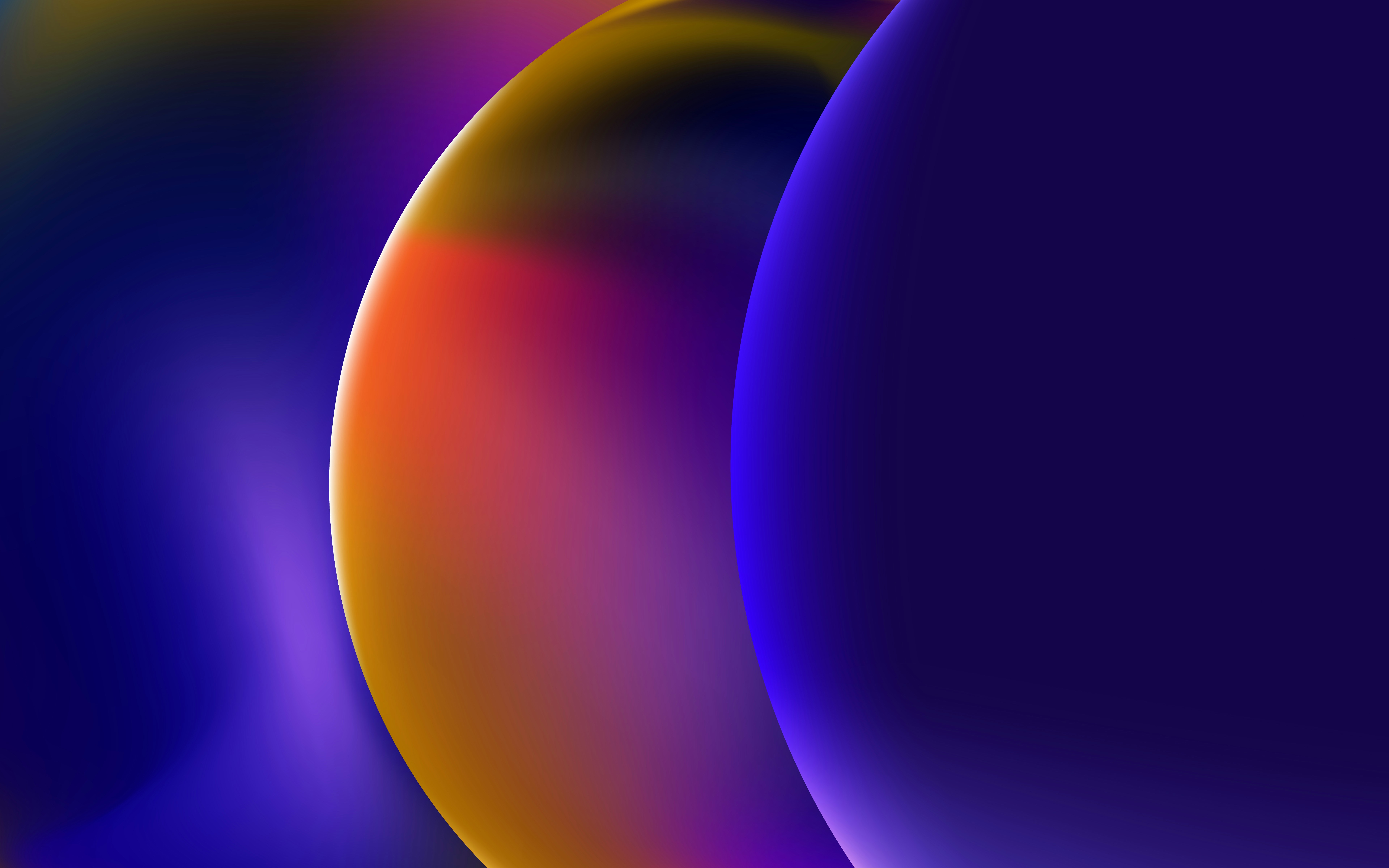 Abstract gradient spheres with vibrant colors