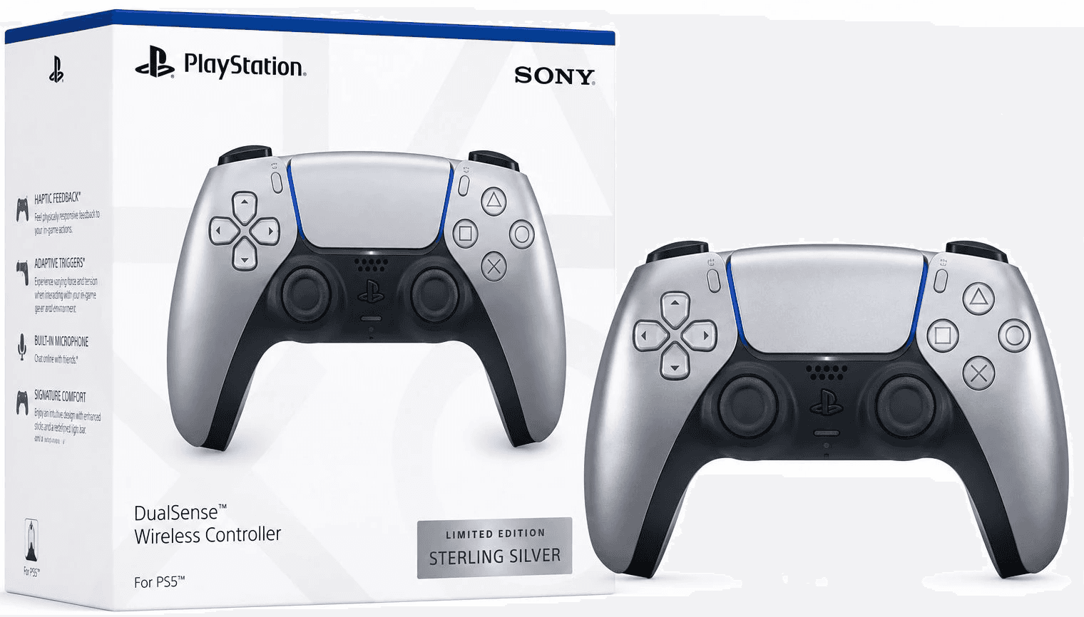 PS5 DualSense Sterling Silver