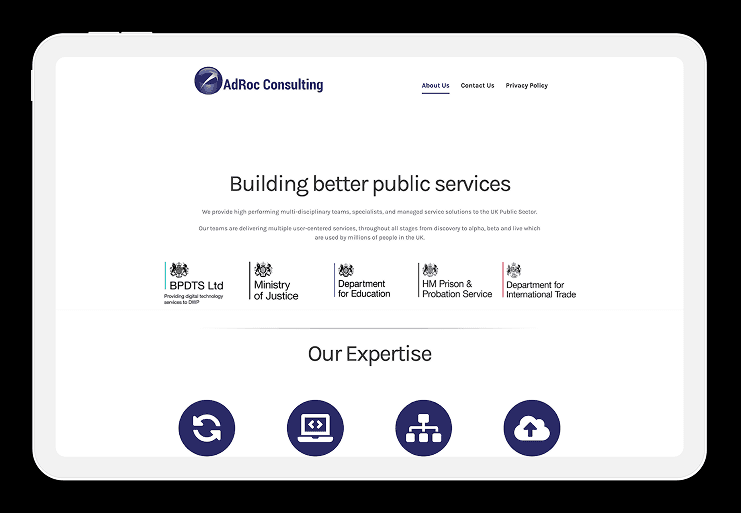 The old Adroc website