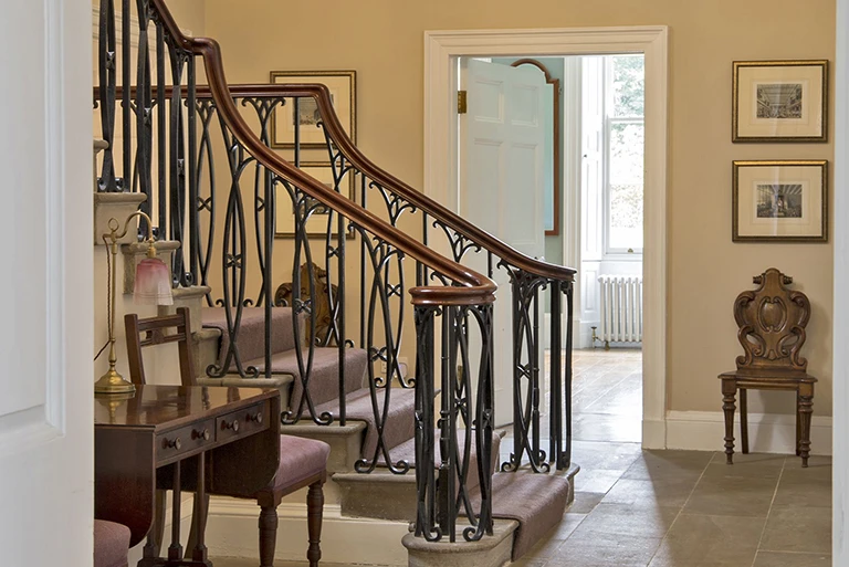 Hartingtons Heritage Tours hotel, Darley House, hallway and stairs