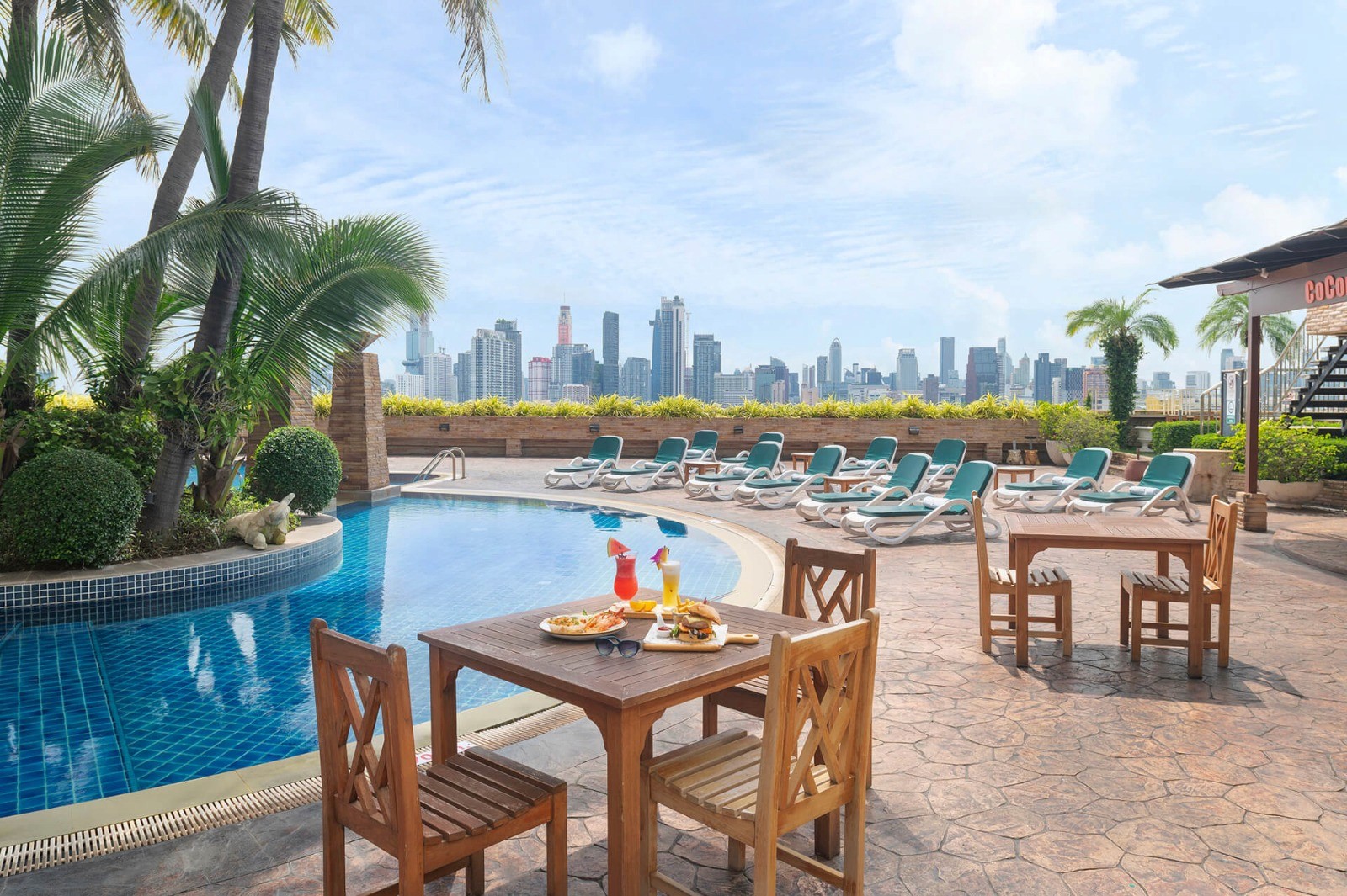 Pool view of Prince Palace Hotel In Bangkok