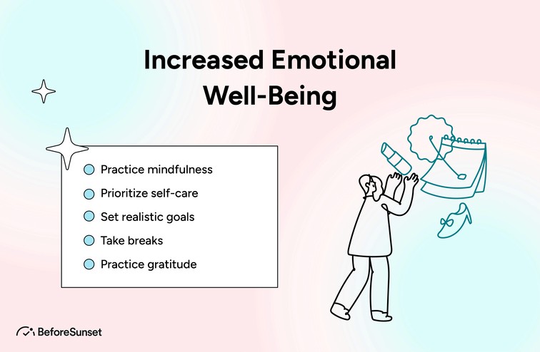 Increased emotional well-being