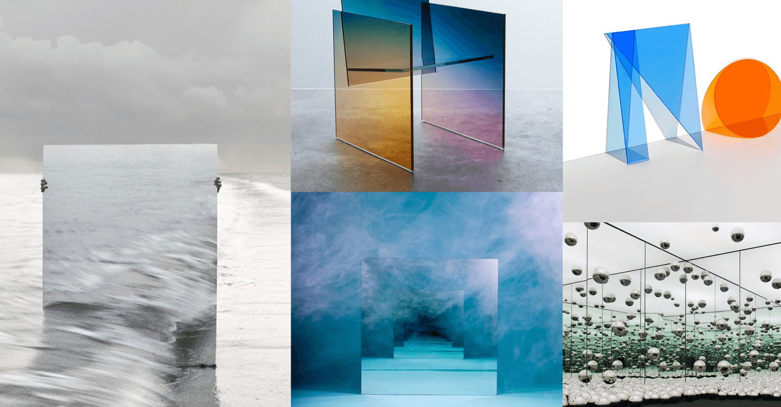 Infinity mirror references and abstract wallpaper motif sketches for Galaxy S8.